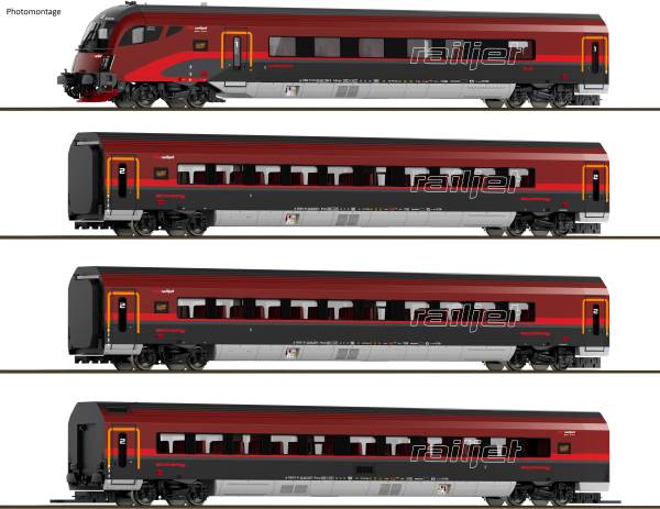 Saxonia 120301 - 4er Set Railjet der ÖBB